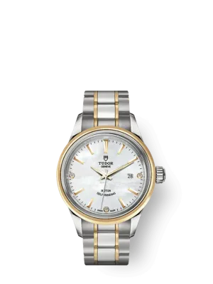 Tudor Style, Stainless Steel and Yellow Gold with Diamond-set, 28mm, Ref# M12103-0017