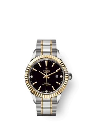 Tudor Style, Stainless Steel and Yellow Gold with Diamond-set, 28mm, Ref# M12113-0011