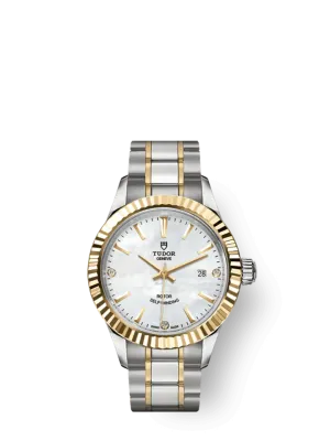 Tudor Style, Stainless Steel and Yellow Gold with Diamond-set, 28mm, Ref# M12113-0017