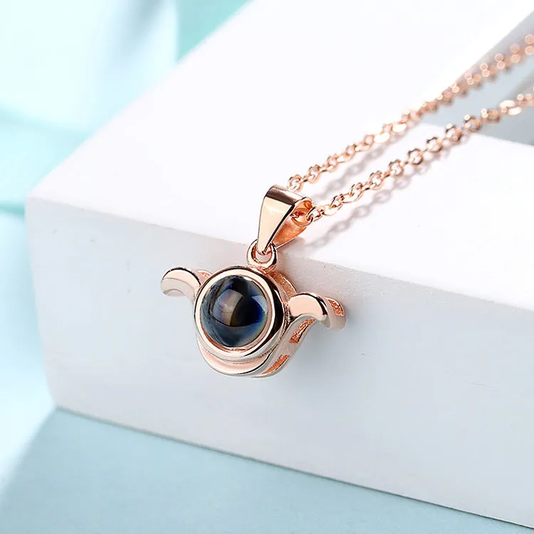 Twelve Constellations Love Memory Projection Necklace