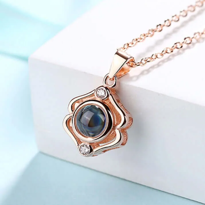 Twelve Constellations Love Memory Projection Necklace