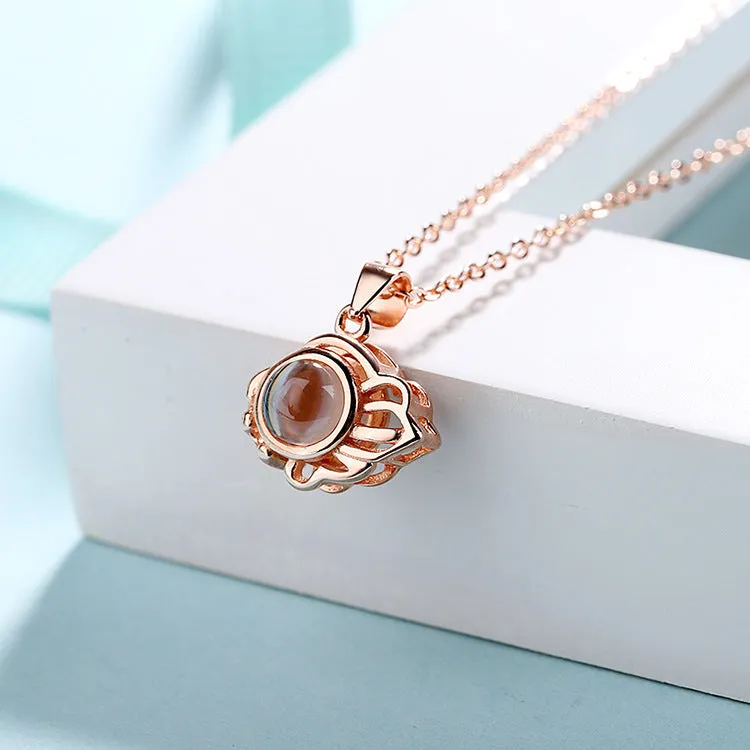 Twelve Constellations Love Memory Projection Necklace