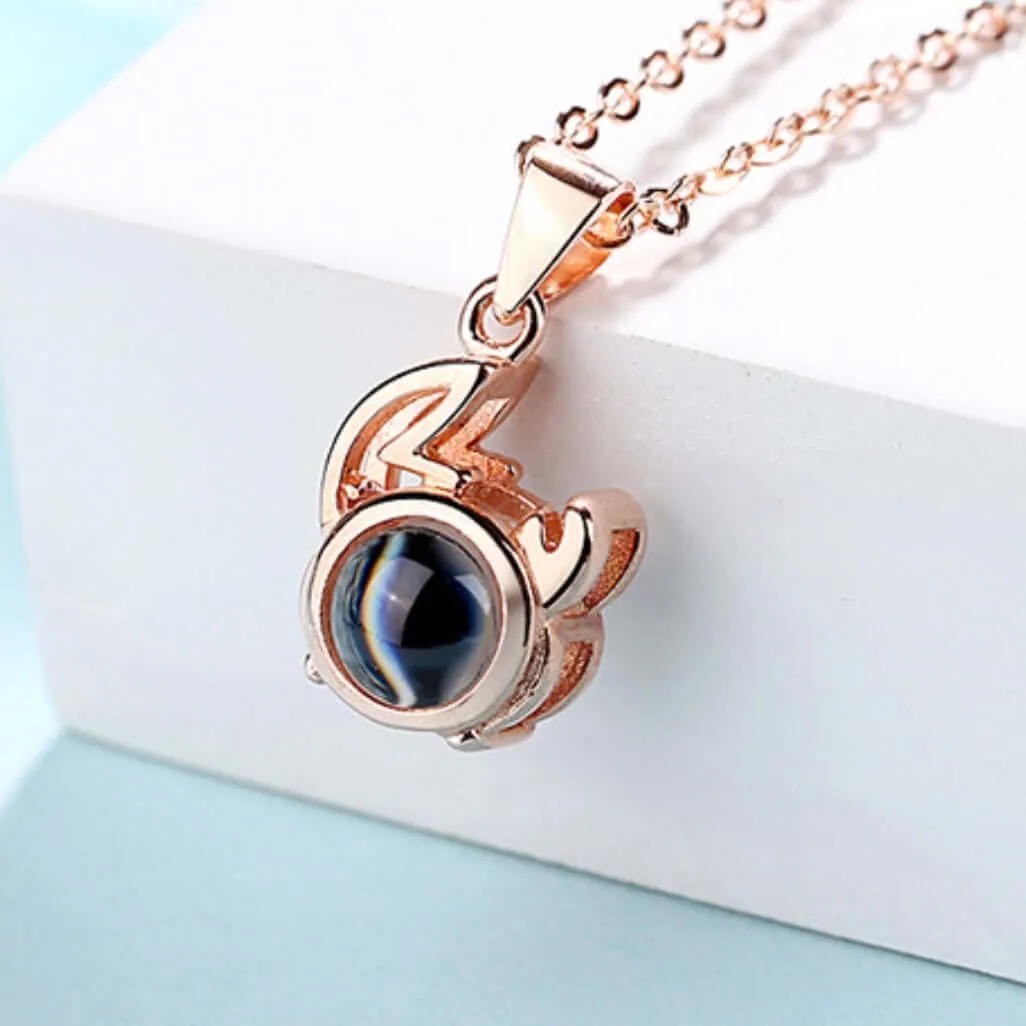 Twelve Constellations Love Memory Projection Necklace