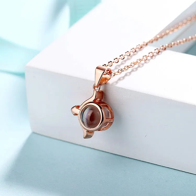 Twelve Constellations Love Memory Projection Necklace