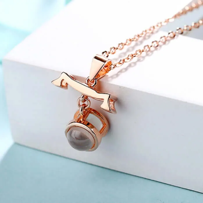 Twelve Constellations Love Memory Projection Necklace