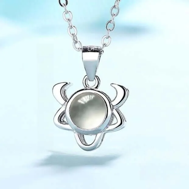 Twelve Constellations Love Memory Projection Necklace