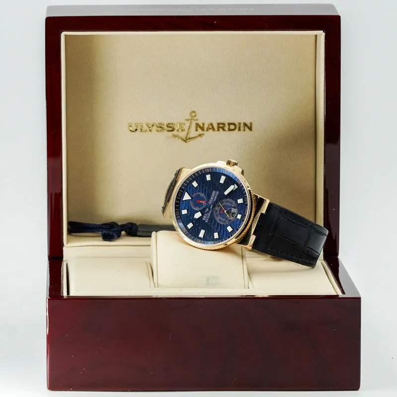 Ulysse Nardin Maxi Marine 266-68 Limited Edition 18K Rose Gold w/ Box Circa 2005