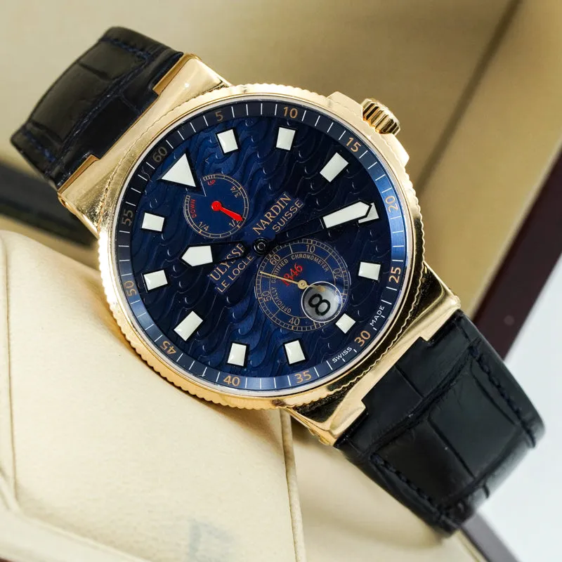 Ulysse Nardin Maxi Marine 266-68 Limited Edition 18K Rose Gold w/ Box Circa 2005