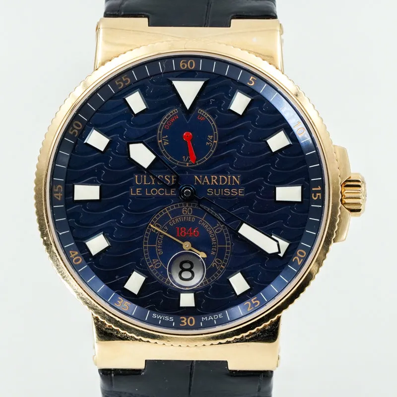 Ulysse Nardin Maxi Marine 266-68 Limited Edition 18K Rose Gold w/ Box Circa 2005