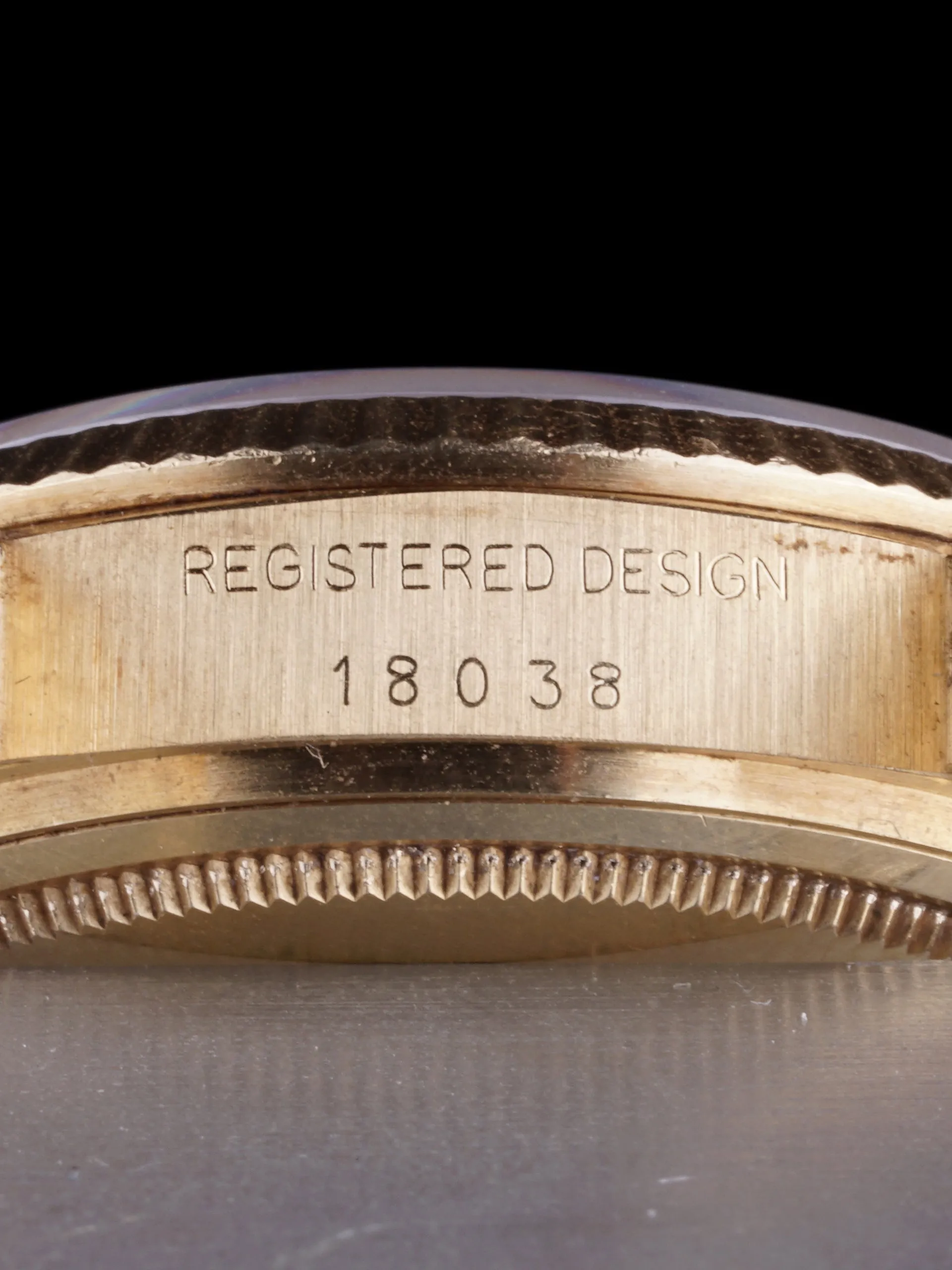 *Unpolished* 1979 Rolex Day-Date (Ref. 18038) 18k YG Lapis Dial