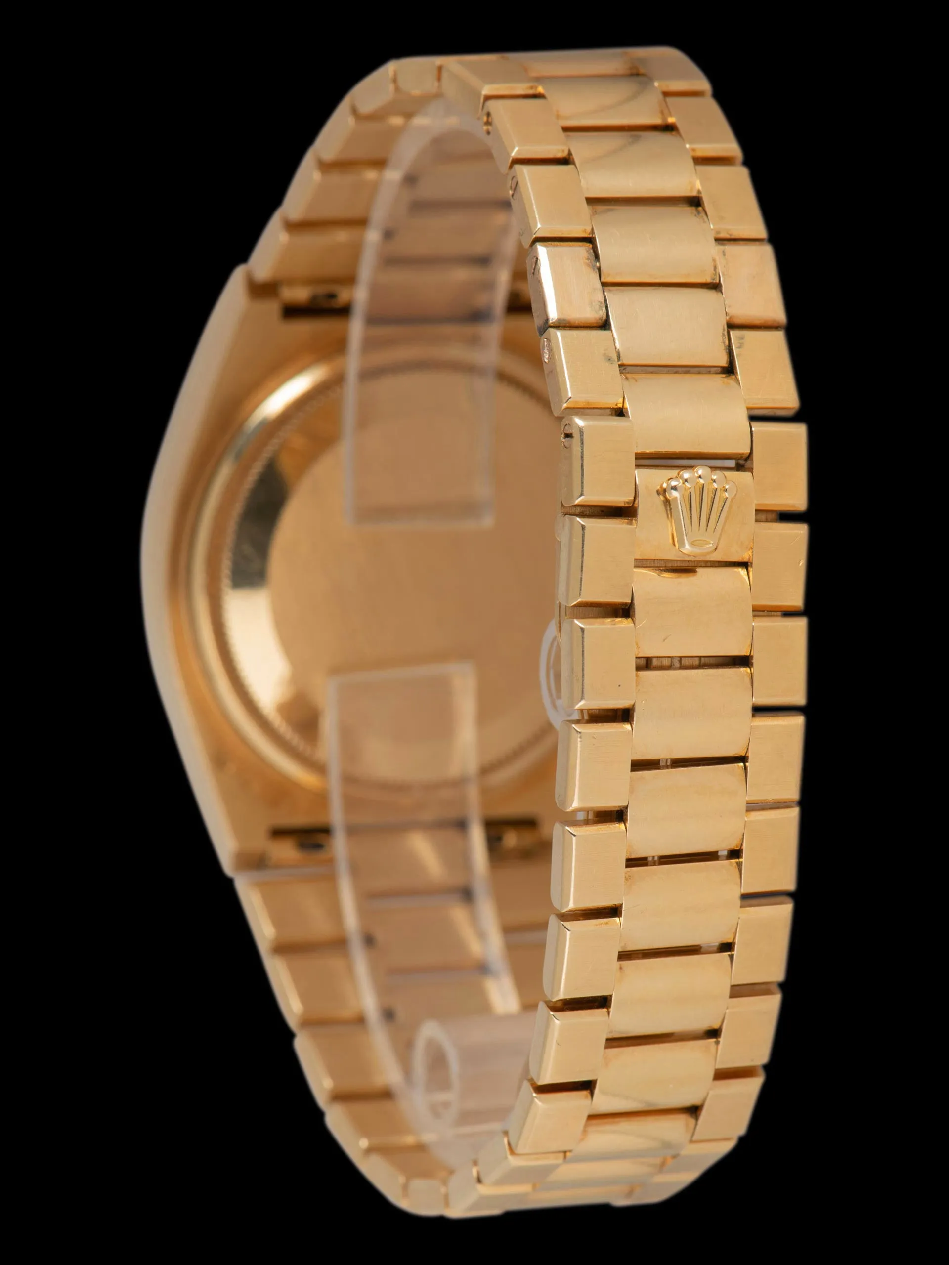 *Unpolished* 1979 Rolex Oysterquartz Day-Date 18K YG (Ref. 19018) Burlwood Dial W/ Box & Papers