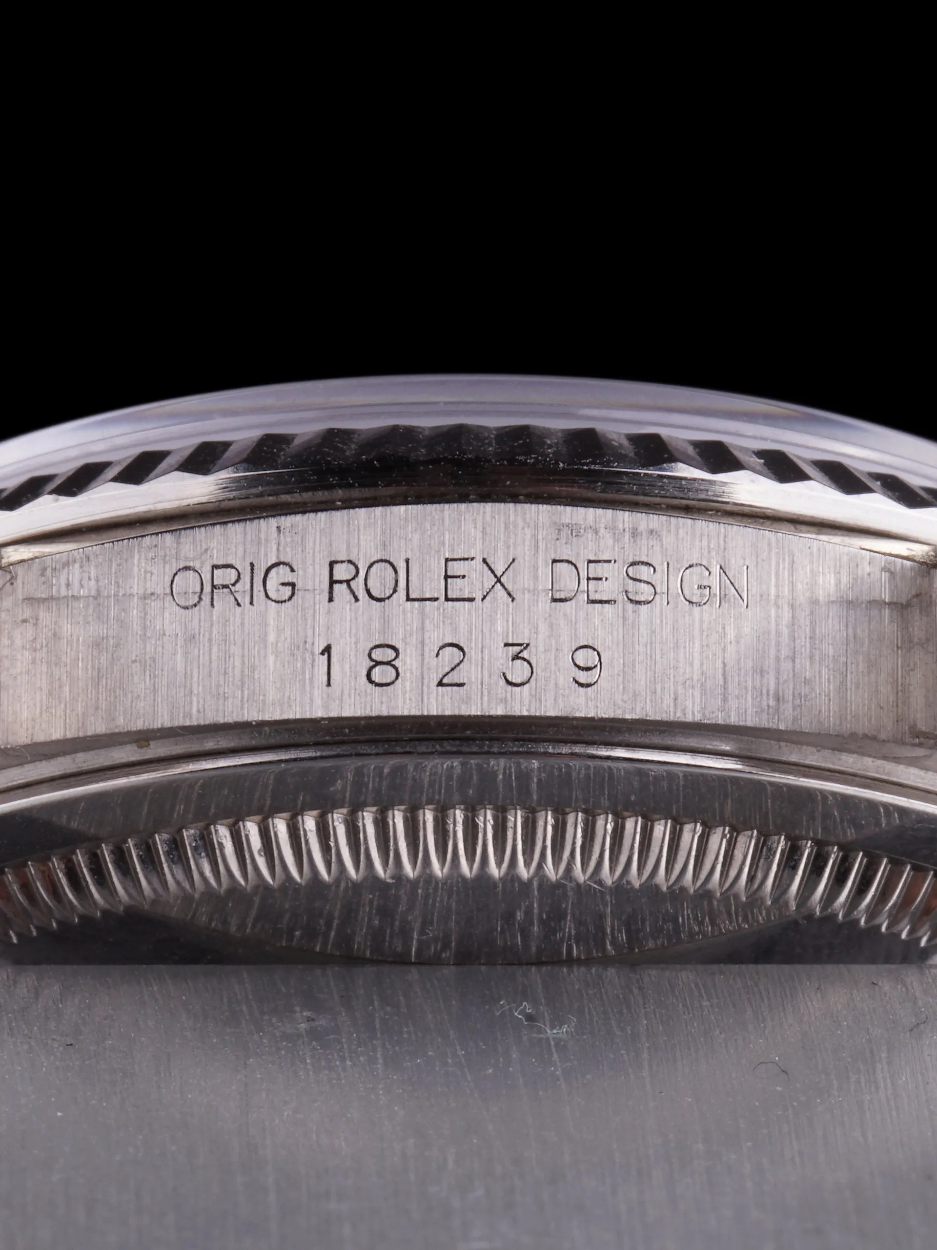 *Unpolished* 1991 Rolex Day-Date (Ref. 18239) 18k WG Lapis Dial W/ Box, Hangtags & RSC Card