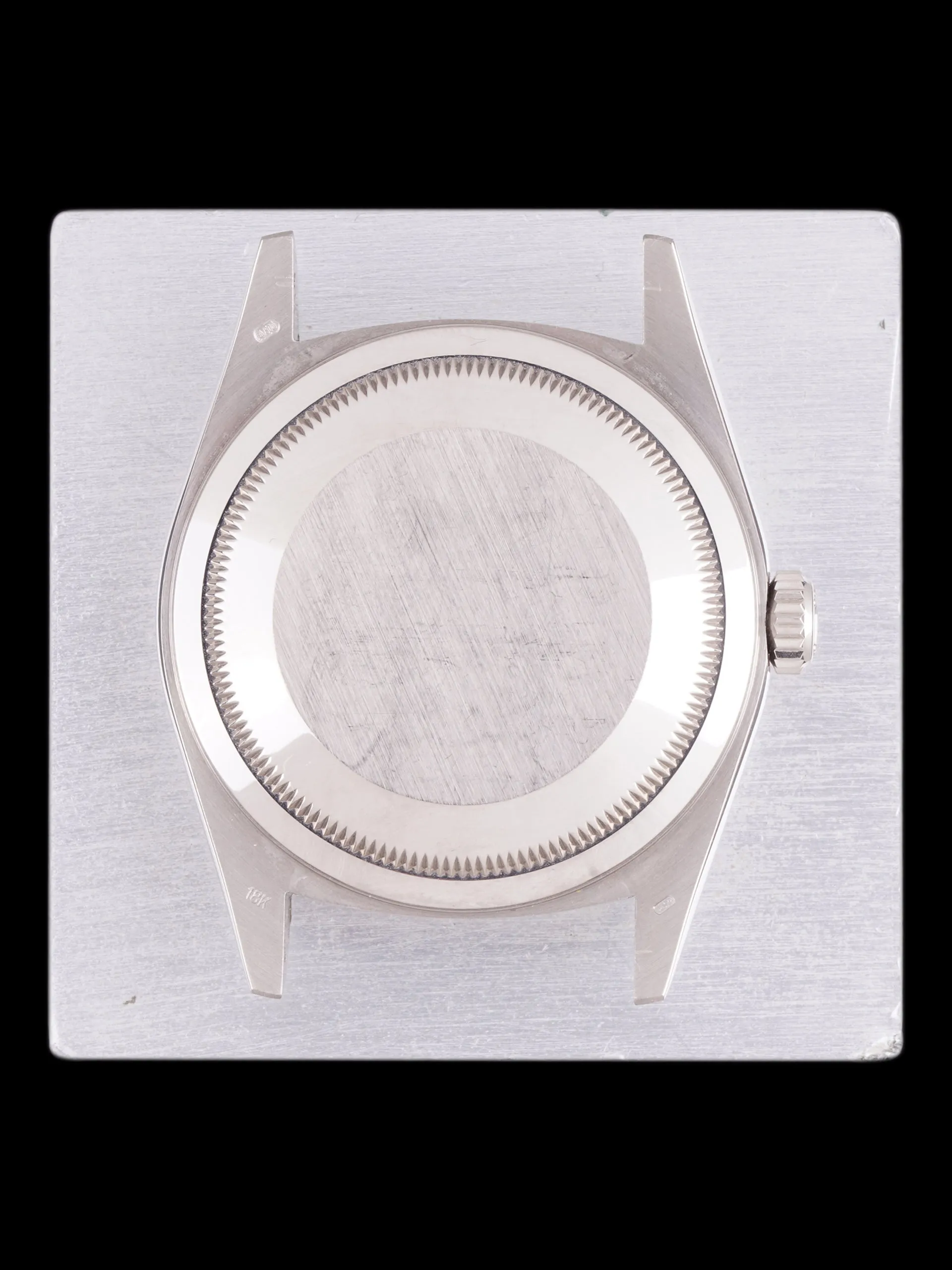*Unpolished* 1991 Rolex Day-Date (Ref. 18239) 18k WG Lapis Dial W/ Box, Hangtags & RSC Card