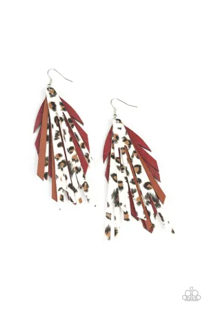 Untamable Red Paparazzi Earrings