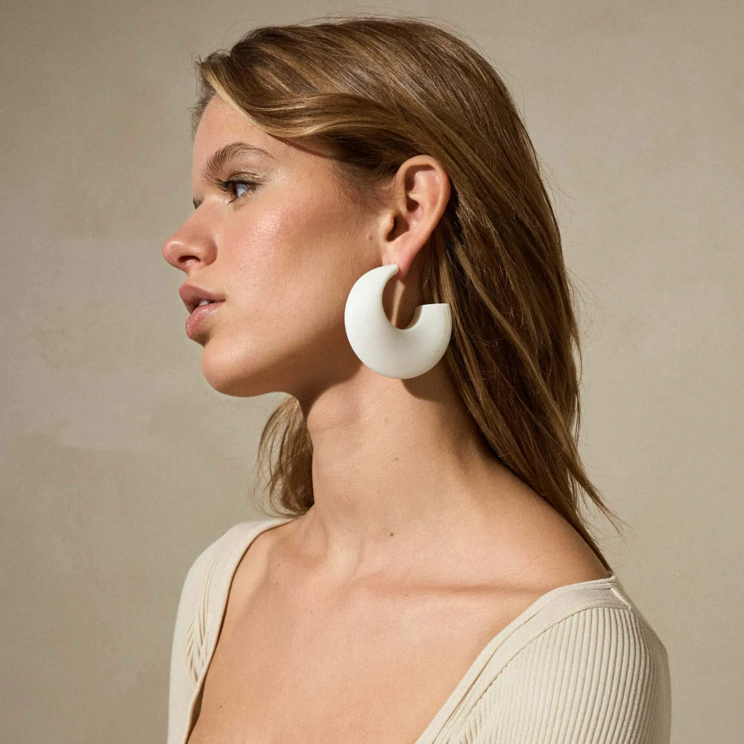 Vanessa Baroni Big Moon Earrings