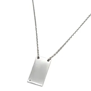 Vertical Rectangle Pendant with Diamond