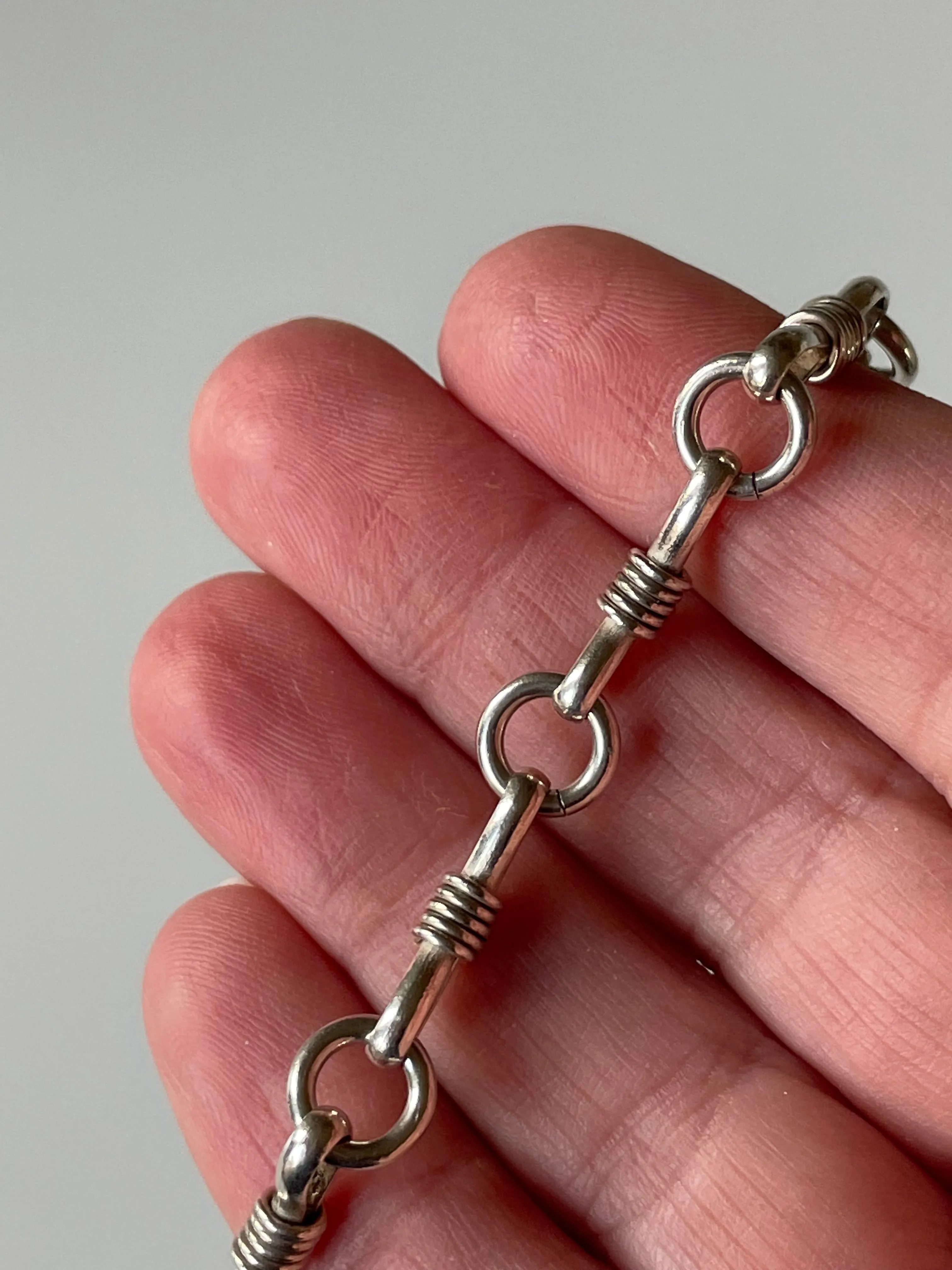 Vintage Silver Barb Wire Sterling Silver Bracelet