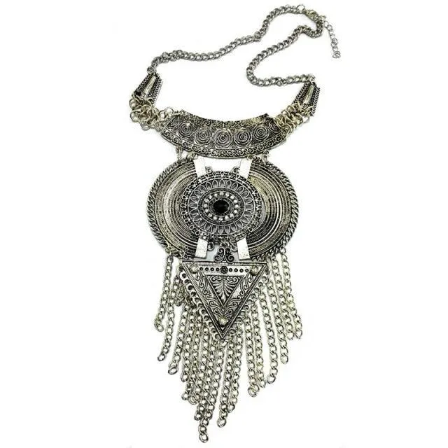 Vintage Tassel Long Pendant Necklace