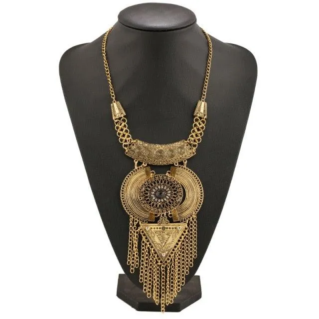 Vintage Tassel Long Pendant Necklace