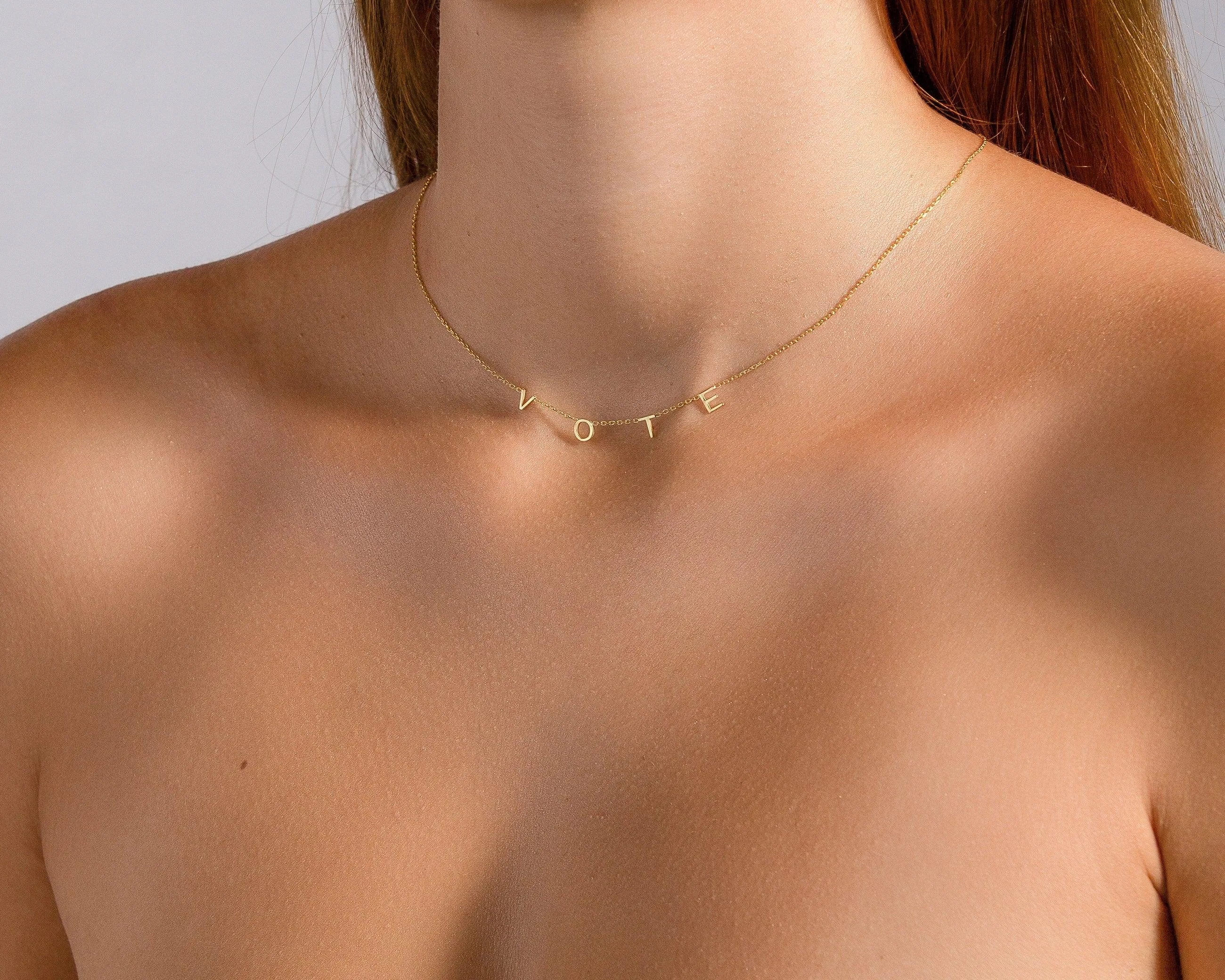 Vote Necklace - 18K Gold Vermeil