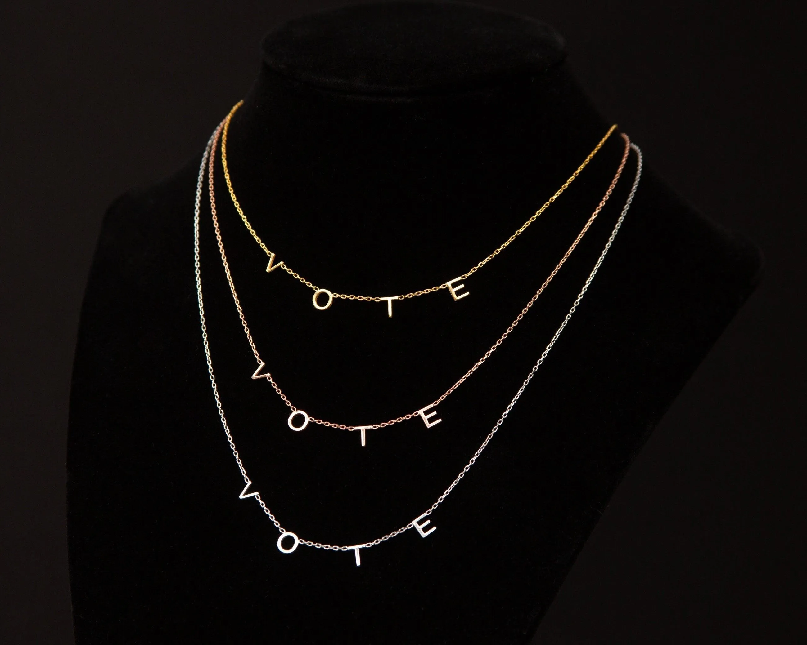 Vote Necklace - 18K Gold Vermeil