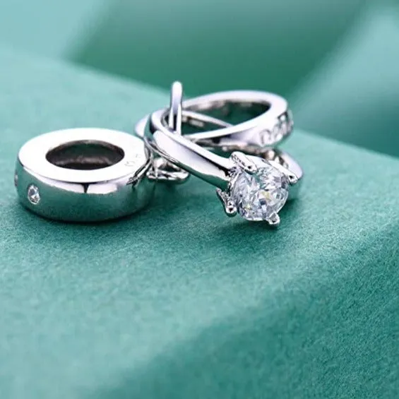 Wedding Engagement Rings Dangle Pendant Charm