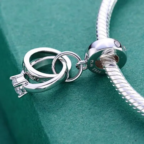 Wedding Engagement Rings Dangle Pendant Charm