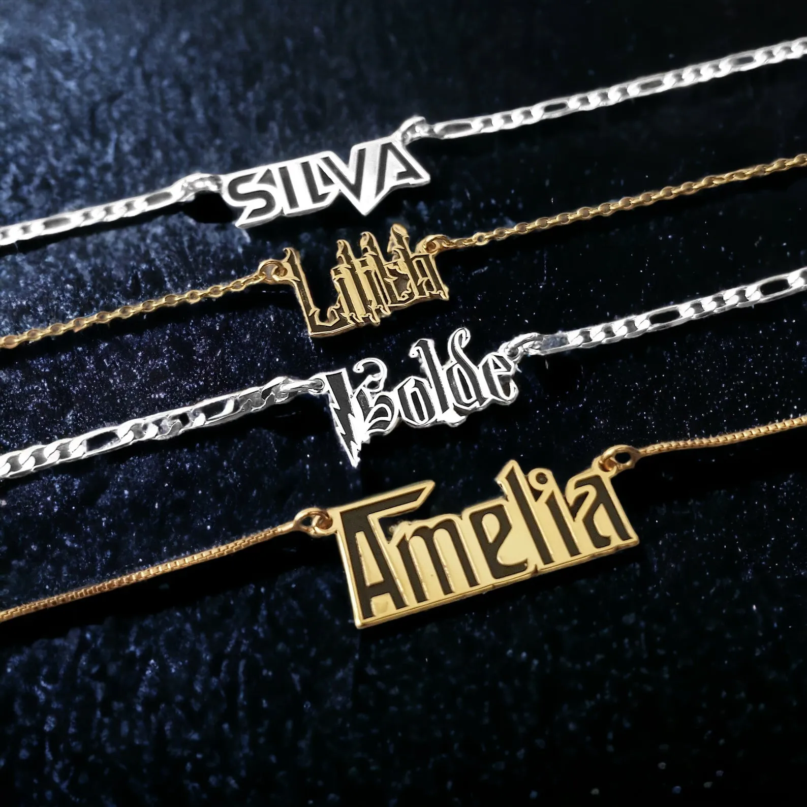 Whispered Remnants: Personalized Old English Text Necklace