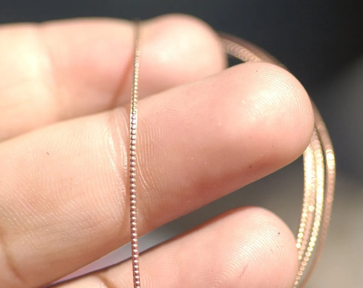Wire Pattern Stock Shank .83mm Textured Metal Wire - Rings Bracelets Pendants Metalwork Variety Metals