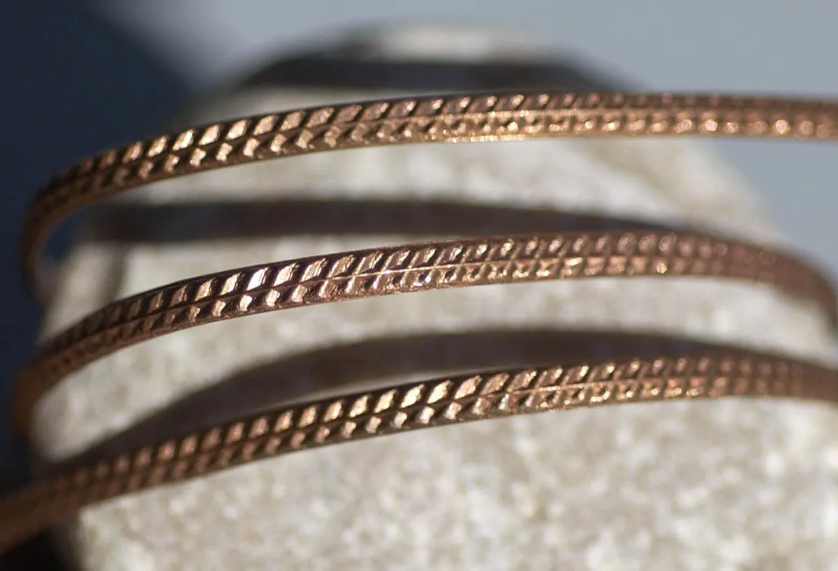 Wire Waffles Pattern Stock Shank 2.4mm Textured Metal Wire - Rings Bracelets Pendants Metalwork Variety Metals