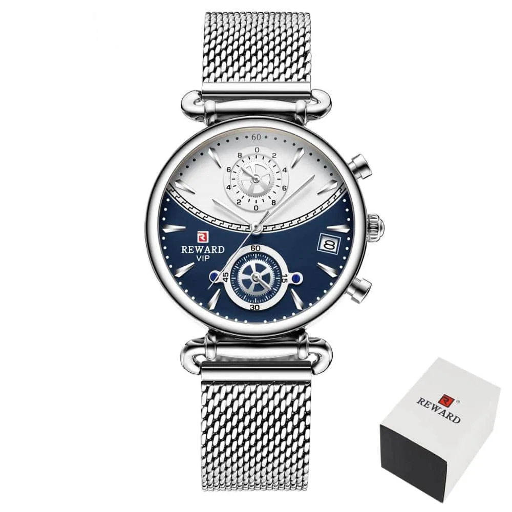 Women's Double Color Mesh Band Watch