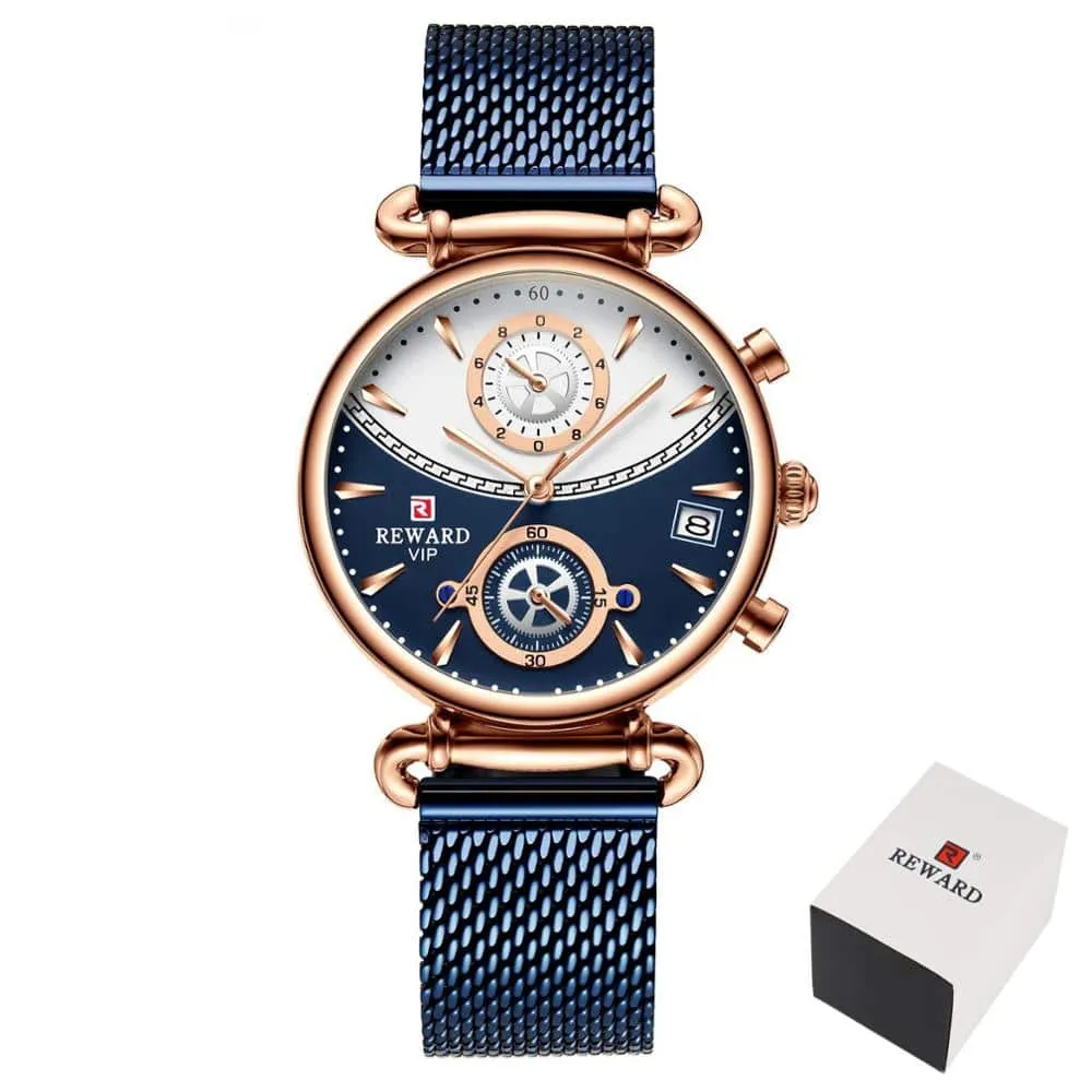 Women's Double Color Mesh Band Watch