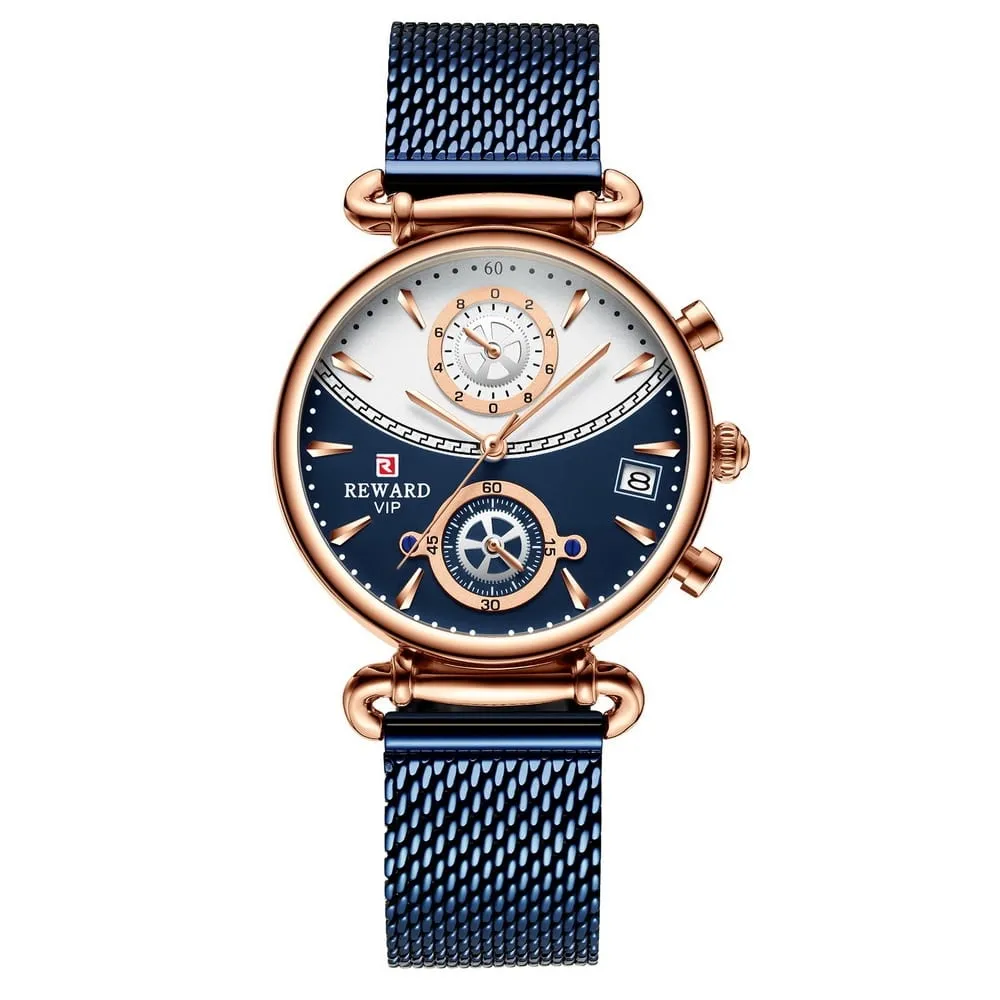Women's Double Color Mesh Band Watch