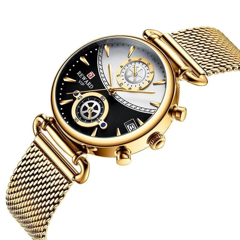 Women's Double Color Mesh Band Watch