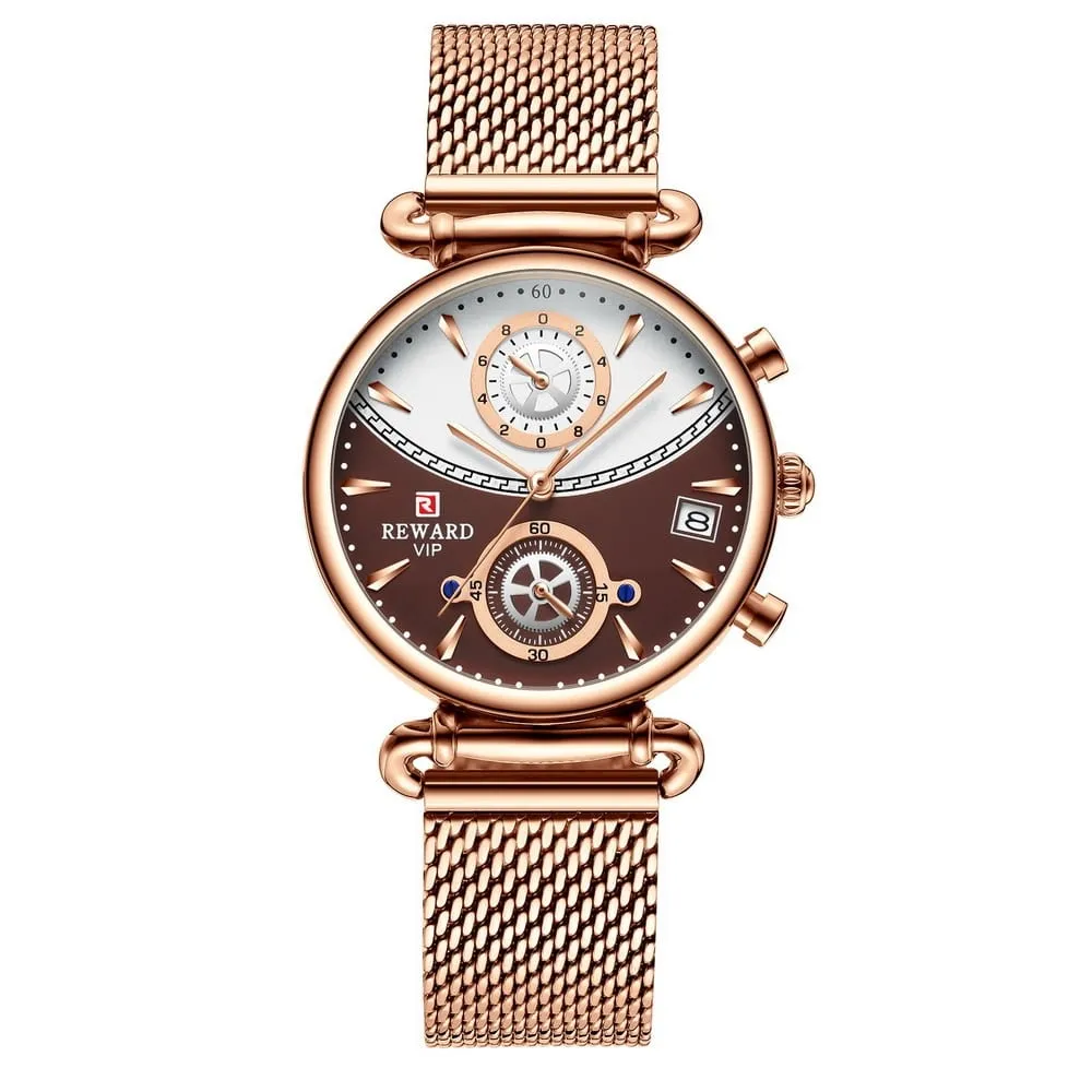 Women's Double Color Mesh Band Watch