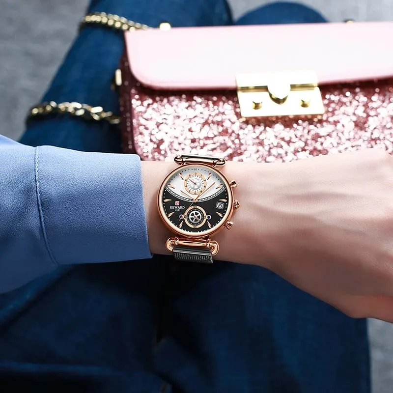 Women's Double Color Mesh Band Watch