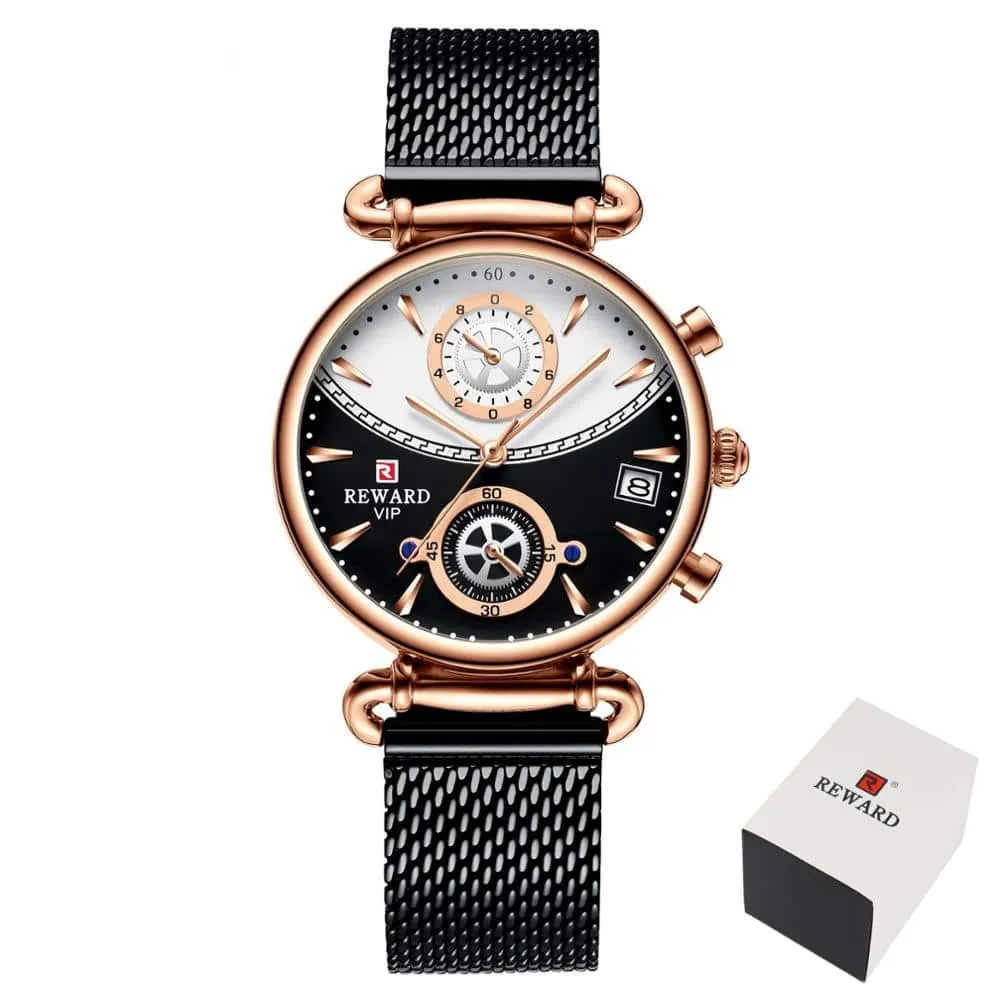 Women's Double Color Mesh Band Watch