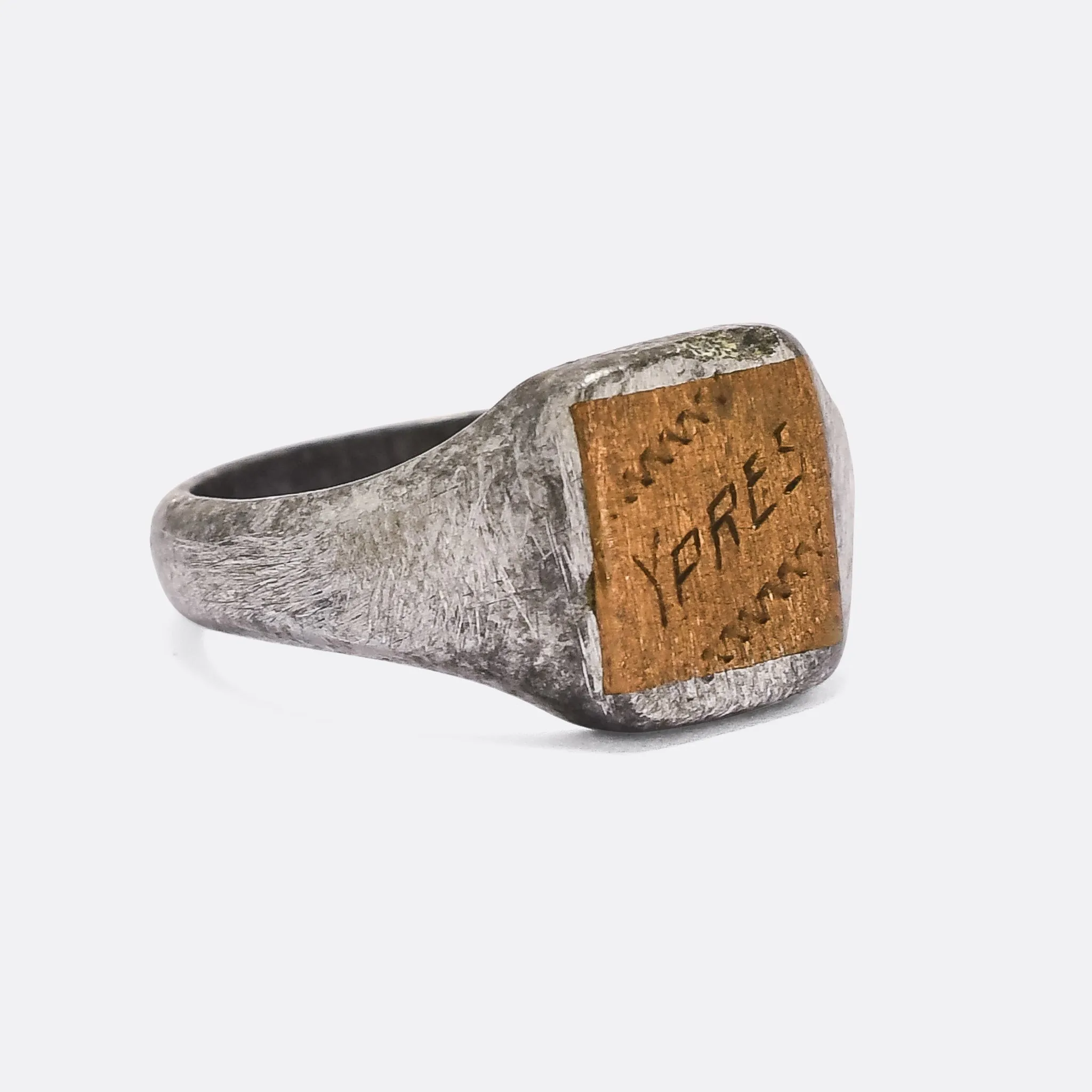 WW1 "Ypres" Trench Art Signet Ring