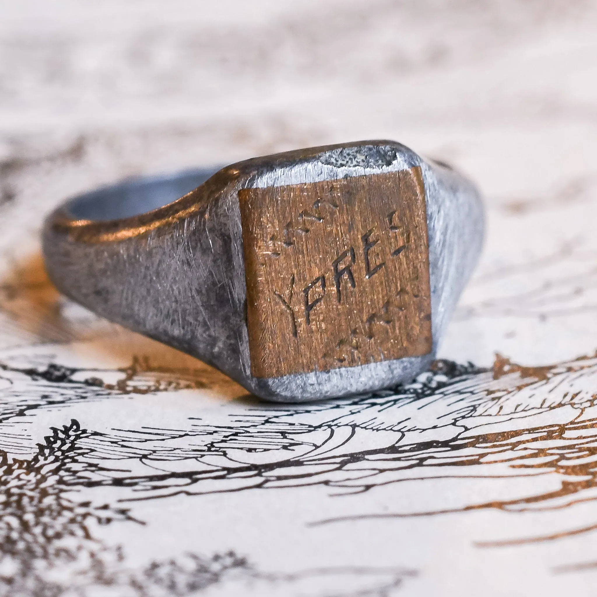 WW1 "Ypres" Trench Art Signet Ring