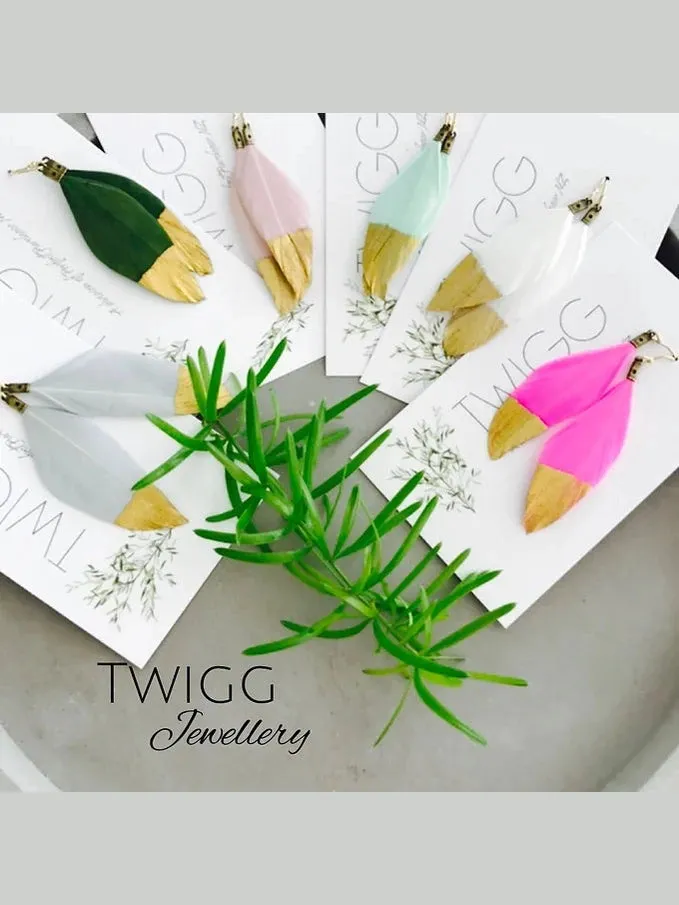 x6 Hand Painted Feather Earring Mix