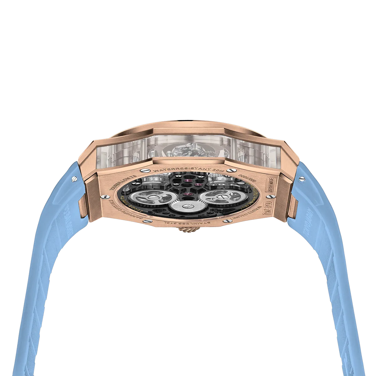 ZEROO T8 THE ORION FULL SKELETON TOURBILLONMANUAL TOURBILLON WATCH FOR GENTS - ZT008RBLB