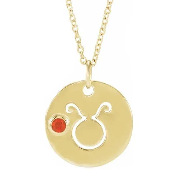 Zodiac Gemstone Charm Necklace