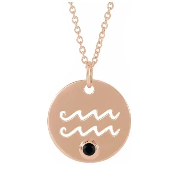 Zodiac Gemstone Charm Necklace