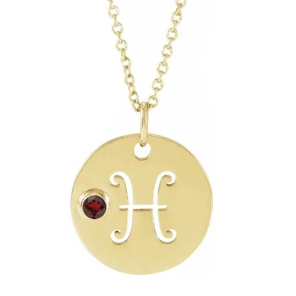 Zodiac Gemstone Charm Necklace