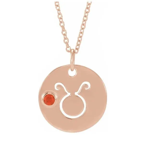Zodiac Gemstone Charm Necklace