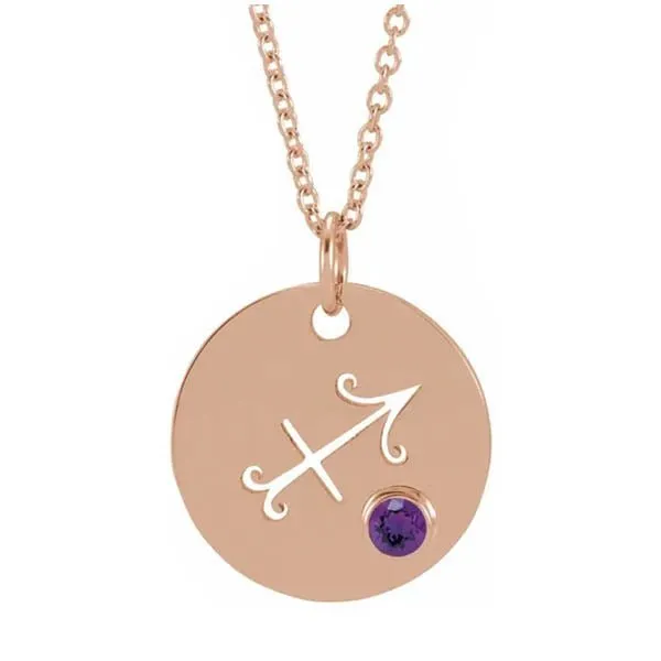 Zodiac Gemstone Charm Necklace