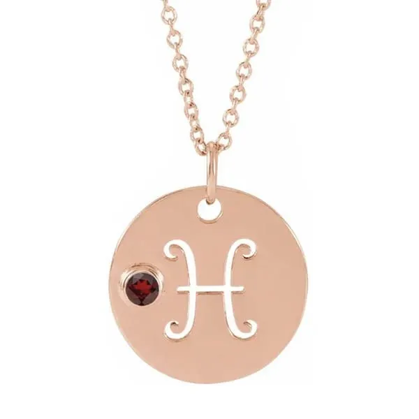 Zodiac Gemstone Charm Necklace