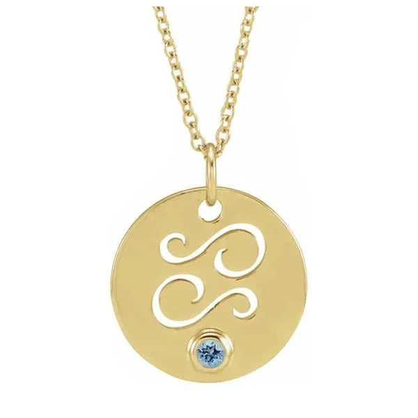 Zodiac Gemstone Charm Necklace