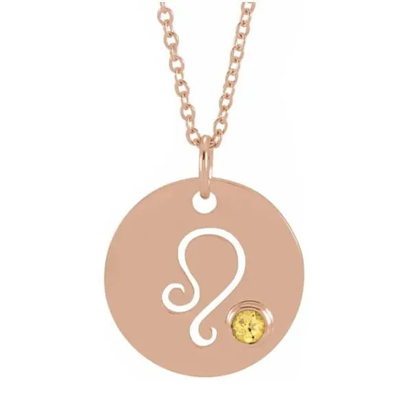 Zodiac Gemstone Charm Necklace