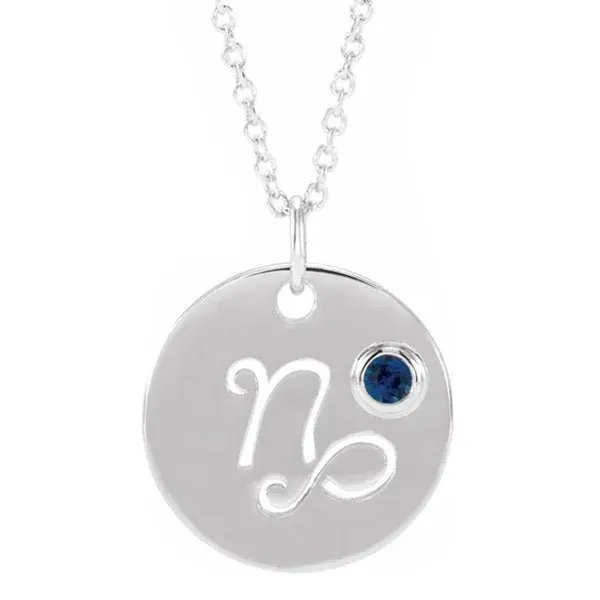 Zodiac Gemstone Charm Necklace